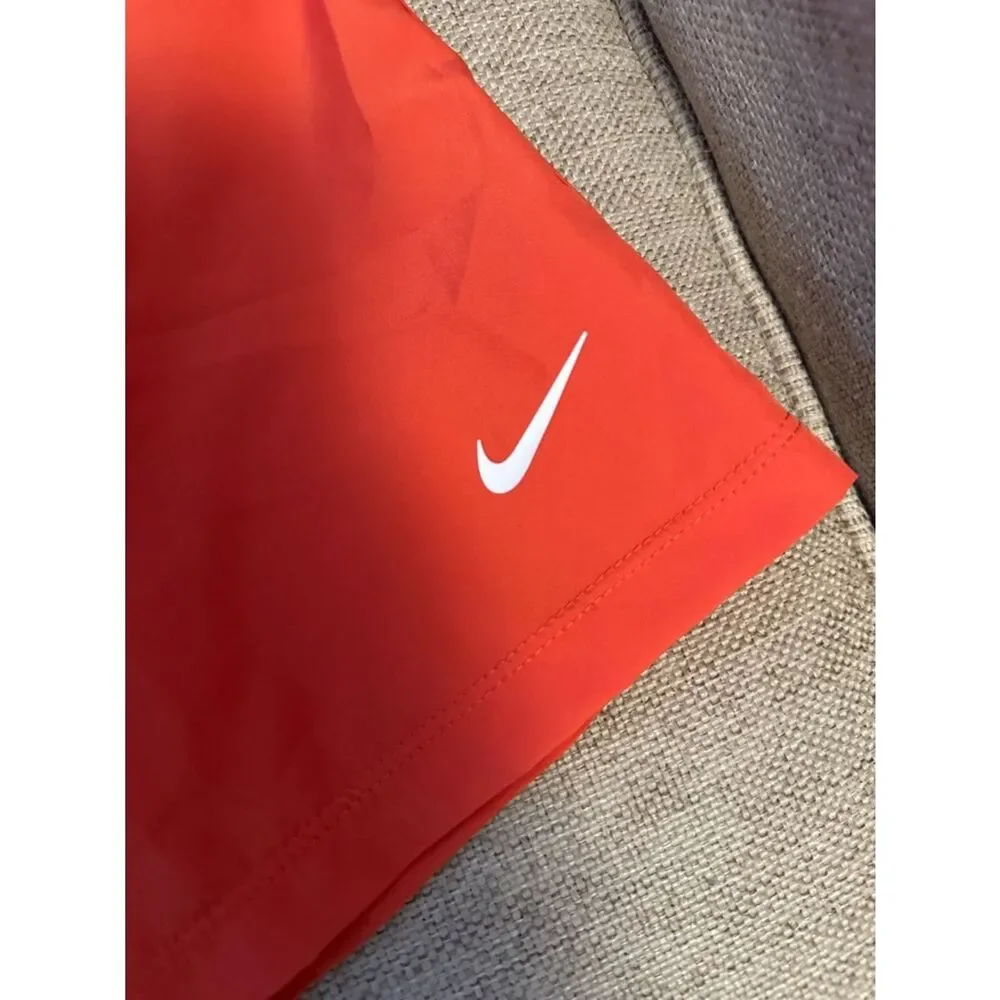NWT Nike Dri-Fit Bright Orange Athletic Shorts with Swoosh